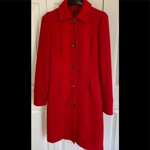 J. Crew Lady Day Coat - Red - DoubleCloth - Thinsulate